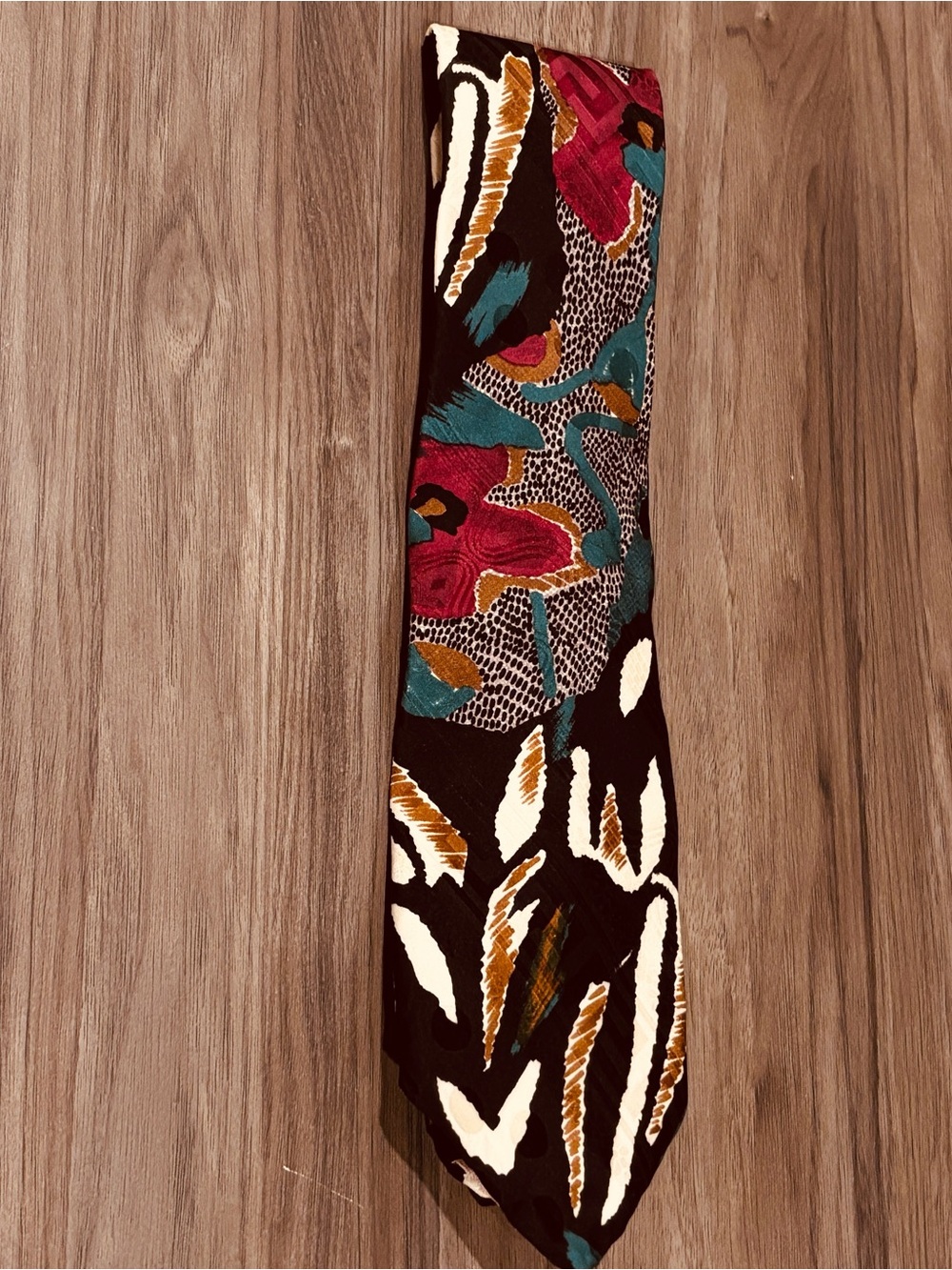 Dior Multicolor Abstract Print Silk Tie Colorful Luxury Classic Office Casual